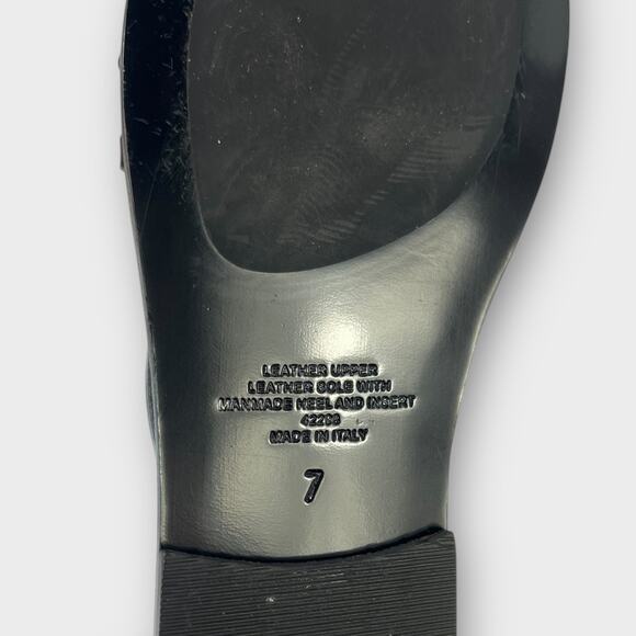 Garnet Hill Giselle Italian Strappy Gladiators Black Leather Size 7 - Picture 9 of 10